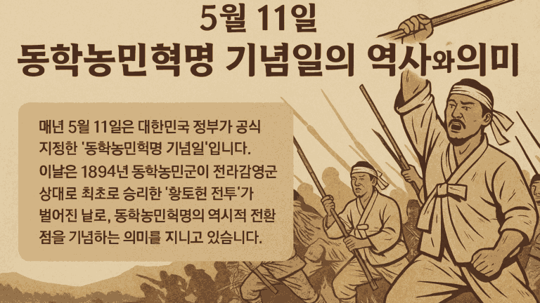 5월 11일, 동학농민혁명 기념일의 역사와 의미